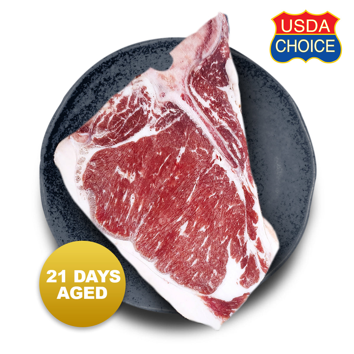 USDA Black Angus Tbone 21 days aged Choice